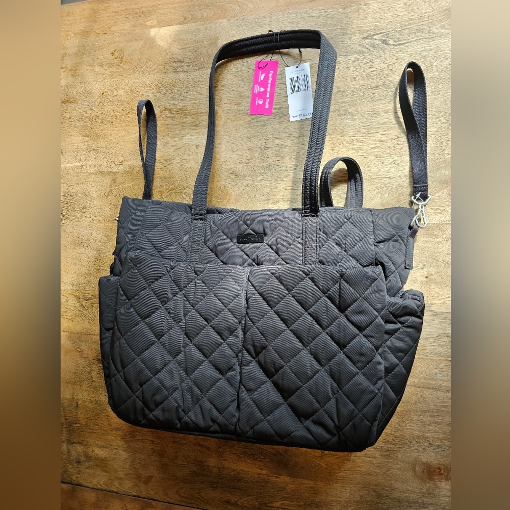 Vera Bradley Performance Twill Black Ultimate Baby Bag NWT.
